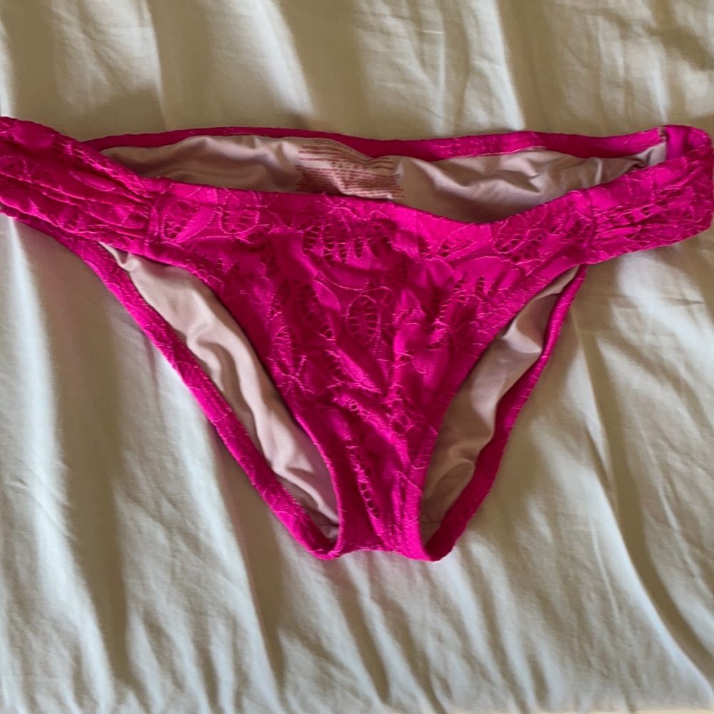 Victoria secret hot pink swim bottoms